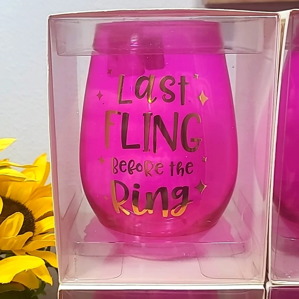 Pink Bachelorette Party Wine Glasses Set Of 4
